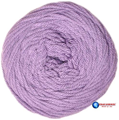 Image of Pastel Color Acrylic Hand Knitting Yarn (Periwinkle Purple) (200gms)