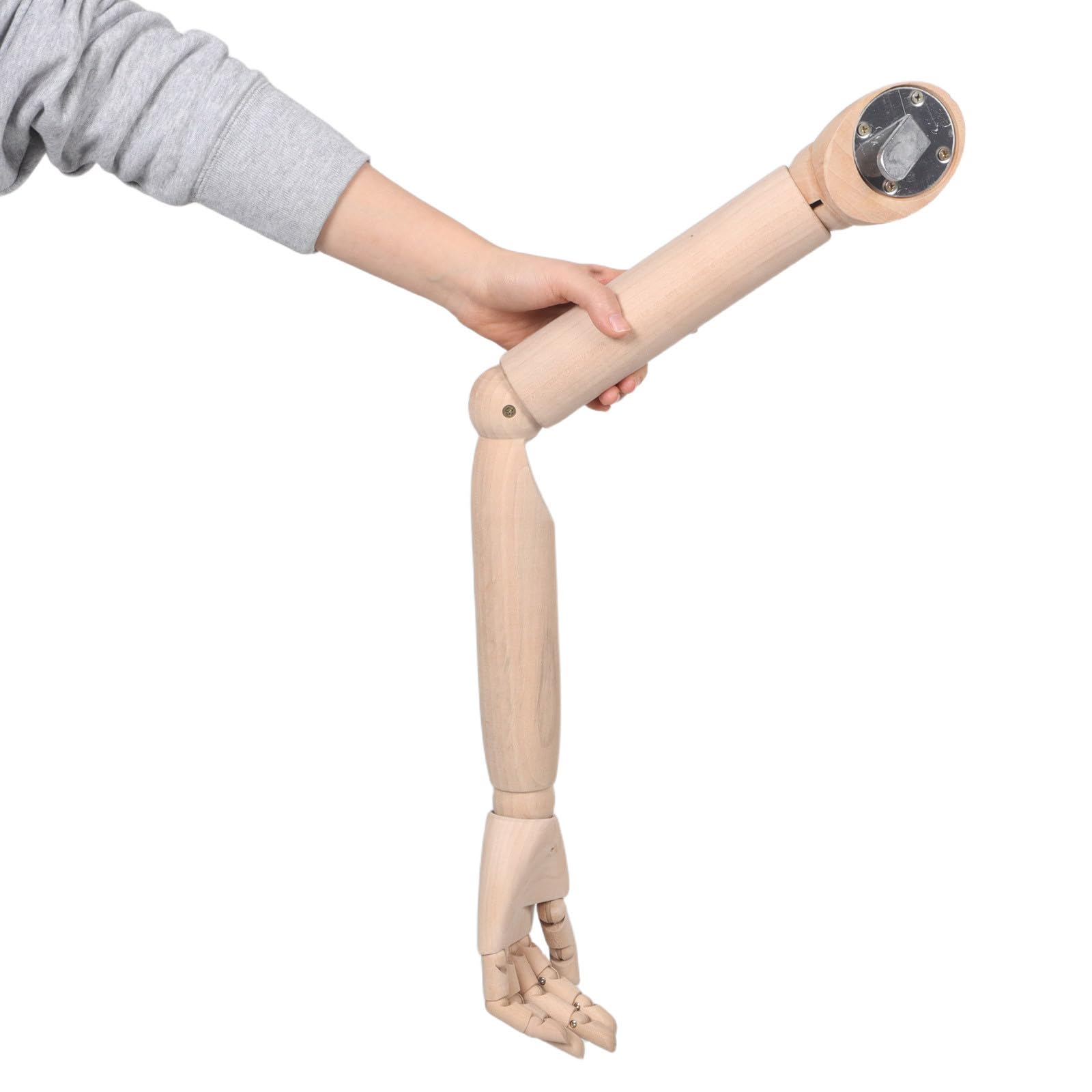 Realistischer Holzarm mit Flexiblen Gelenken aus Robustem Holz und Metall Bewegliches Handmodell für Bekleidungsdisplay und Zeichenpraxis