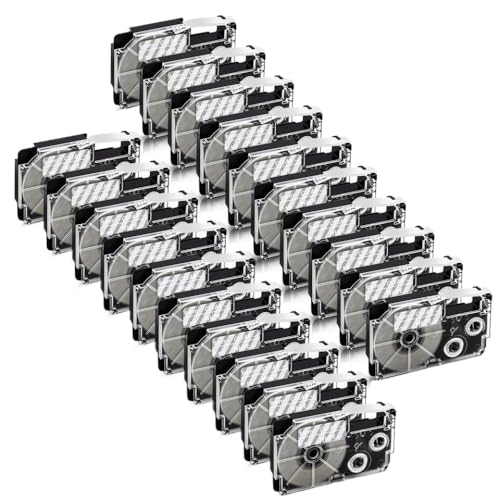 30 �� 6mm 9mm XR-9WE XR-6WE �e�[�v KL-60 KL-100 KL-120 �ƌ݊�������(White on Clear)