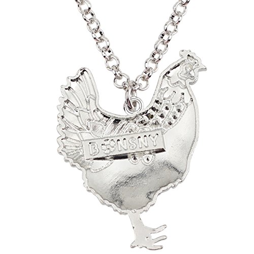 BONSNY Enamel Silvestone Farm Lover Chicken Hen Necklace Pendant Charm Fashion Jewelry For Women Gift - Image 6