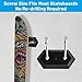Bloepum Deck Competition Skateboard Rack Outdoor Sports Deck Longboard Storage Rack Home Skateboard Wall Mount White