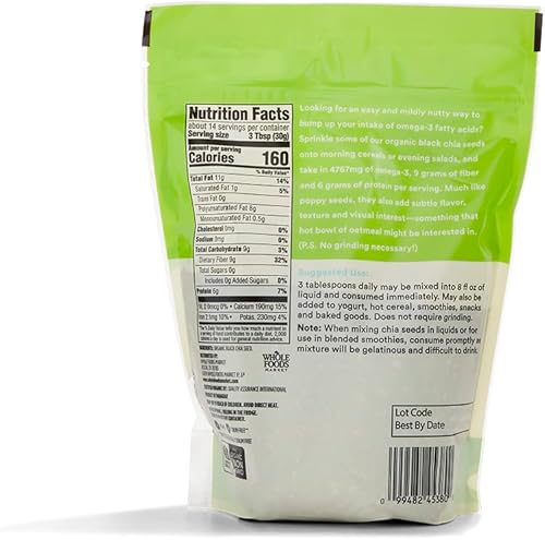Miniatura 2 de 365 by Whole Foods Market Chia Seed Black Organic 15 onzas