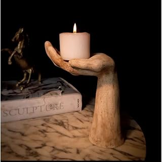 Hand Candle Holder Tumbled Color Statues Figurines Figurine Home Decor Sculpture Modern Style Decor Home Decorations Rustic Home Decor Housewarming Gift Sculptures