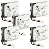 vhbw 5x batteria compatibile con Plantronics Savi 8210, W8210 auricolari cuffie wireless (510mAh, 3,7V, Li-Poly)