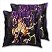 anzonto Kochou Shinobu Agatsuma Zenitsu Home Lot de 2 taies d'oreiller carrées en polyester doux pour canapé, lit, voiture, café, fête 50 x 50 cm