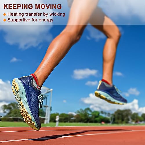 Image of BULLIANT Socks For Women 6Pairs-Womens Athletic Ankle Socks No Show Cushioned for Walking Running-Compression Arch Support
