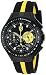 Ferrari Men's 0830025 "Race Day" Stainless Steel Watch with Yellow-Striped Black Silicone Strap