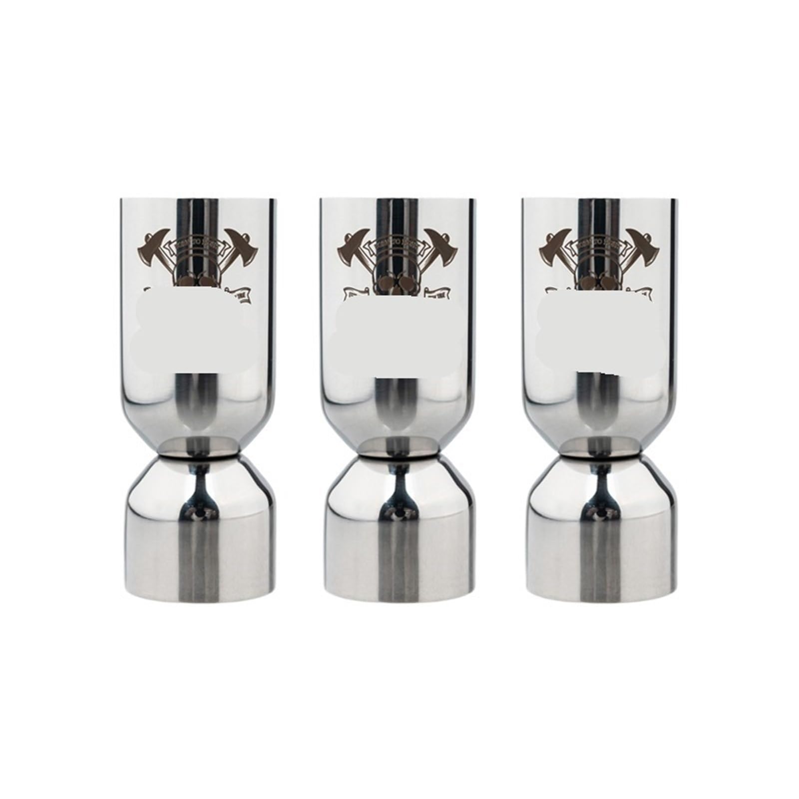 Cocktail Jigger 25/50 ml Edelstahl-Messbecher, Messbecher for Cocktails, Shots, Getränke, Spirituosen, gemischte Becher, Flüssigkeitsmessbecher(3PCS 25 50ml)