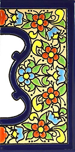 Letras y números con todo el abecedario, forma tus letreros en azulejo de cerámica policromada, pintados a mano en técnica cuerda seca. (Margen cenefa derecha)
