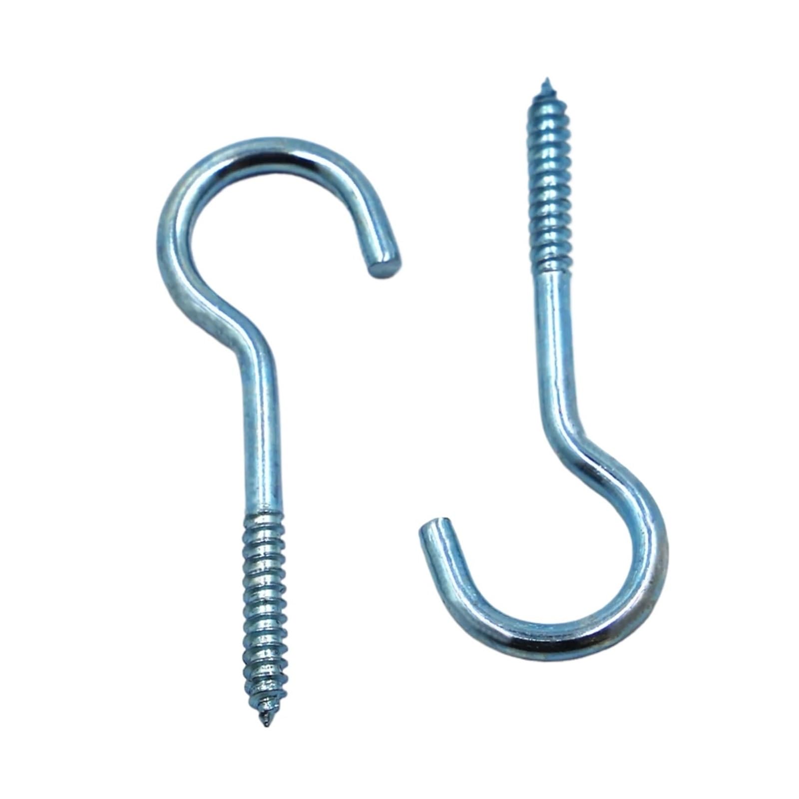LZTDSBX Cup Hooks Screw Light Hook Ring Question Mark Eye Self-Tapping Hooking(Blue,No.8 5pcs)