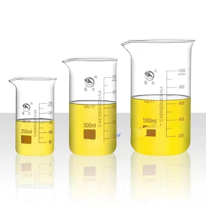 1 pz da 50 ml a 2000 ml Becher in vetro alto for laboratorio chimico Becher in vetro borosilicato trasparente ispessito con beccuccio(800ml)