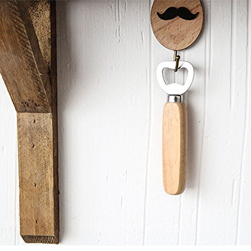 Bartender Bottle Openers, Beer Bottle Openers, Cider, Soft Drinks -Wood Handle Handheld (Set Of 12) #TOP4