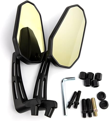 Miniatura 3 de ECLUT Side Mirrors for Z900 Z1000 Universal 8mm 10mm Motorcycle Rearview Mirror Aluminum CNC Motorcycle Rear View Mirrors Ultra HD Side Mirror