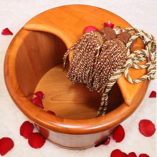 Bañera para pies de roble natural con masaje miniatura 4