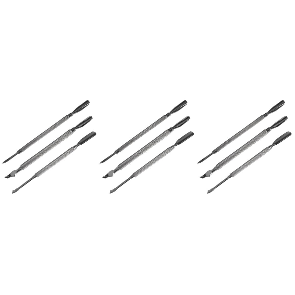 FOMIYES 9stücke Teiliges Edelstahl Nagelhautentferner Doppelseitiger Nagellackreiniger Für Maniküre Professionelles Werkzeug Zur Pflege Und Entfernung Von Nagelhaut Silberfarben