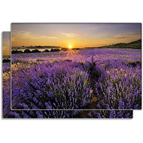 Wallario 2er Set Frühstücksbrettchen aus Glas Cover
