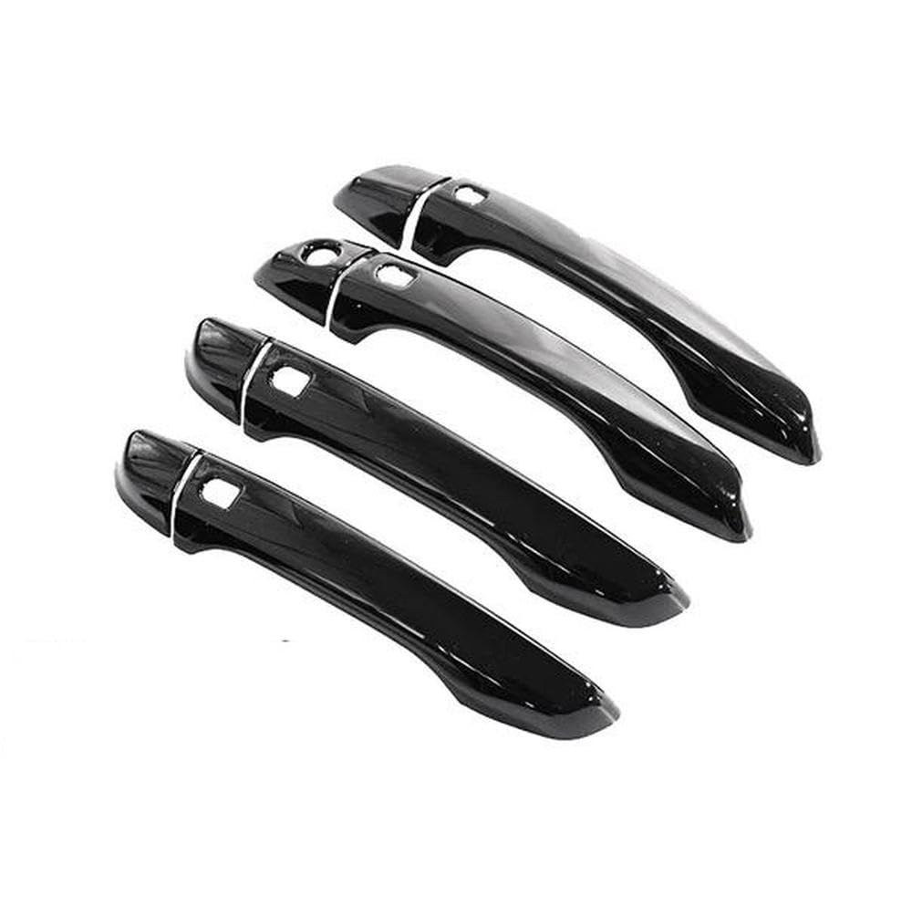 Sxqpocar 4Handle 4 Buttons For Citroen C4 2021 2022 2023 Gloss Black Door Handle Cover Sticker Trim Car Protective Film Replacement Parts(4Handle 4 Buttons)