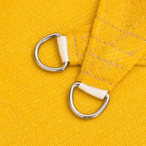 vidaXL Sonnensegel, UV Schutz Sonnenschutz f&uuml;r Terrasse Balkon Garten, Windschutz Wetterschutz Dreieckig, Sonnendach, 160g/m&sup2; Gelb 4x5x5m HDPE