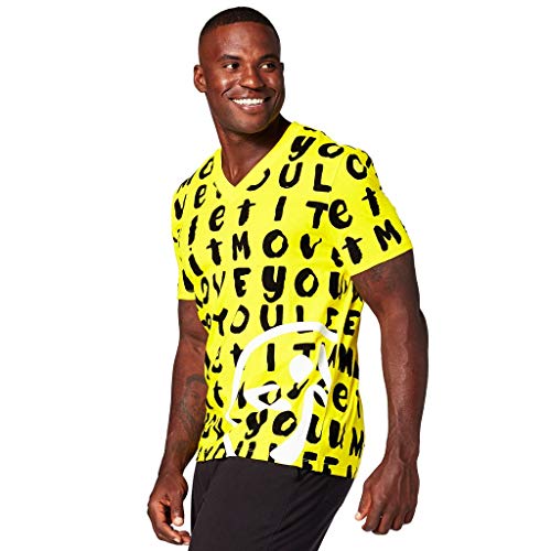 Zumba Br &Nameinternal Mens Let It Move You V Neck