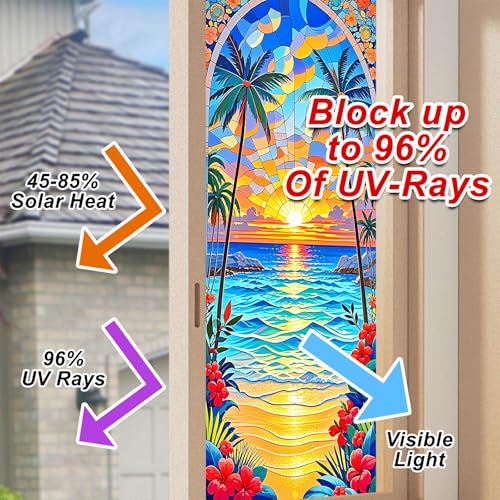 Vinilo decorativo BlissYard con diseño playa 17.7x39.3 in miniatura 4