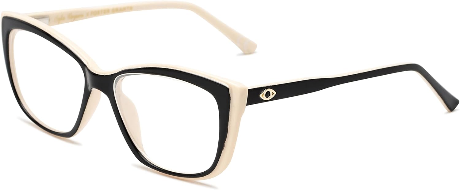 Foster Grant womens Gloria Blue Light Multi Focus™ Reading Glasses Square Reading Glasses