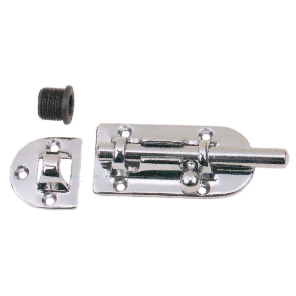 Perko 0947DP1CHR Chrome-Plated Bronze 3/8"" Barrel Bolt - 3-7/16"" x 1-7/16""", Steel