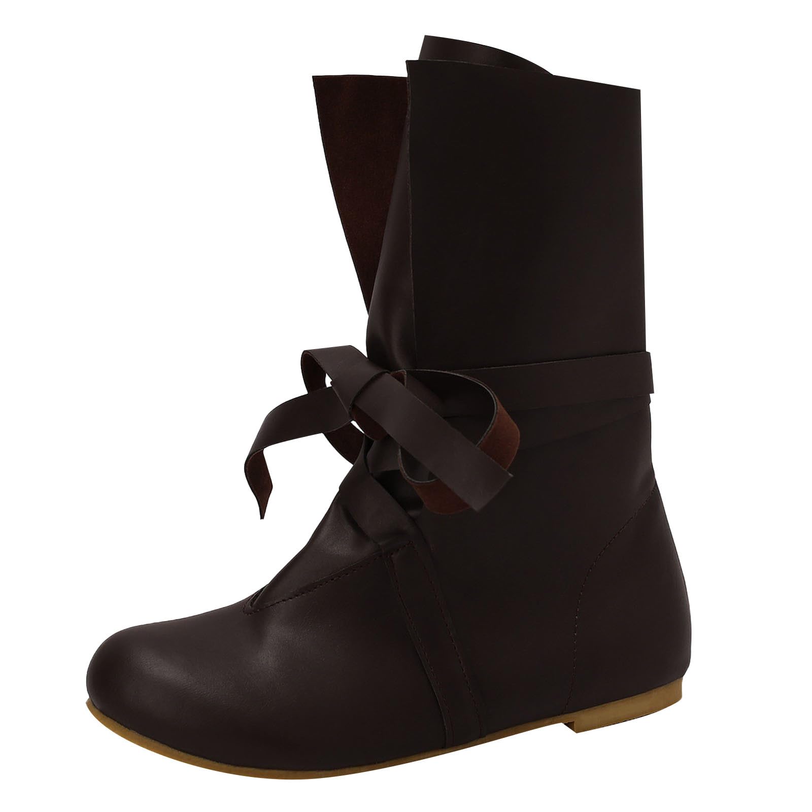 Bottes rétro médiévales à lacets chaussures souples rembourrées - 6