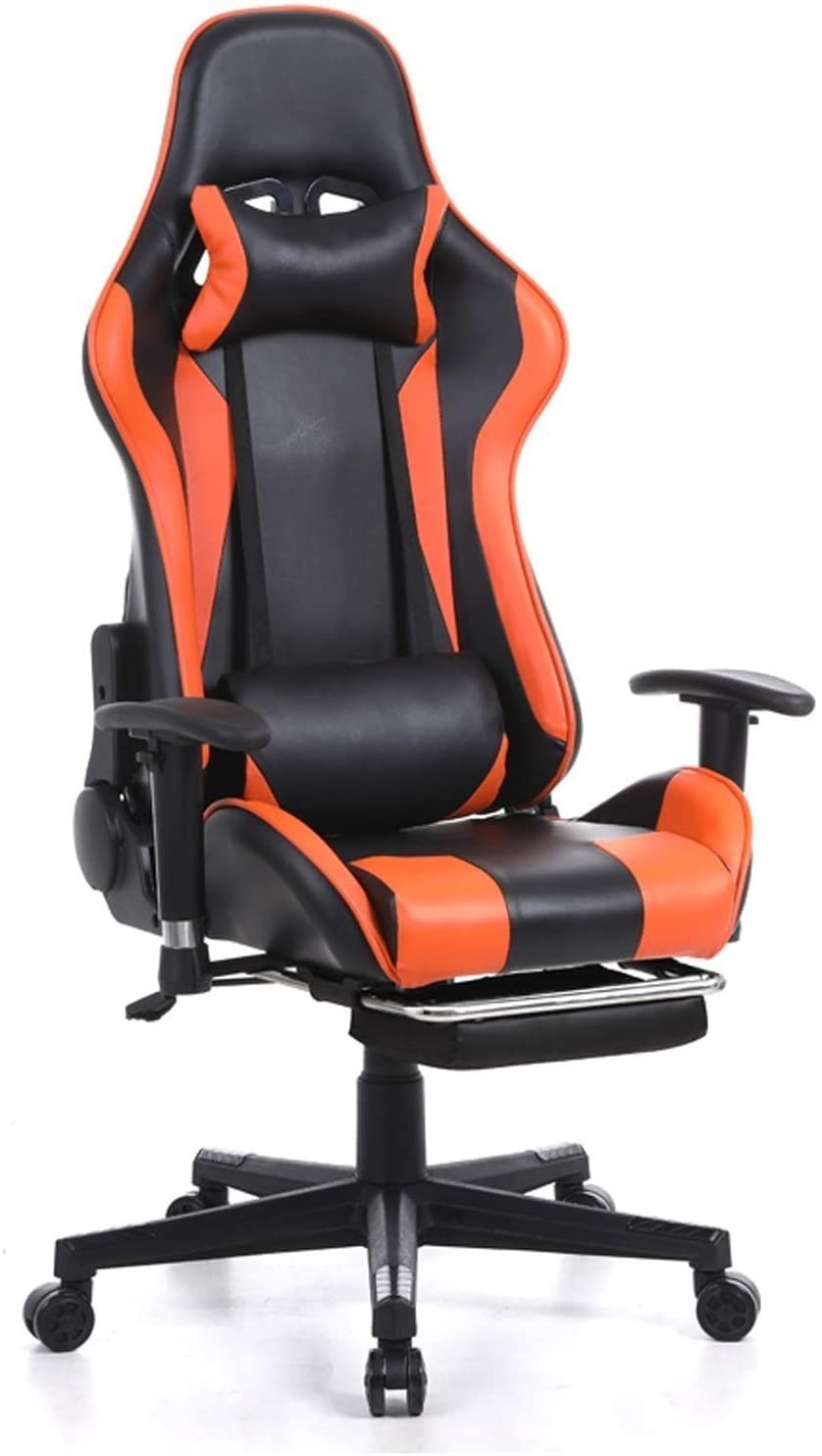Gaming Chair Office Chair Computer Chair Leather Desk Chair Ergonomic Chair Adjustable Swivel Task Chair with Headrest and