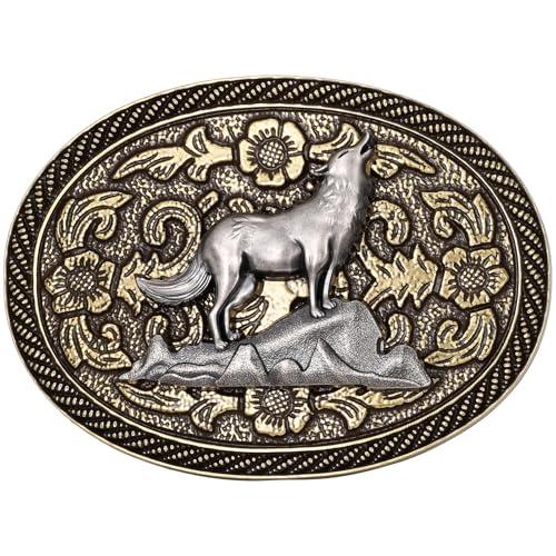 Image of Western Cowboy Belt Buckle for Men Vintage Cowboy Cowgirl Rodeo Texas Buckle Longhorn Bull Belt Buckles