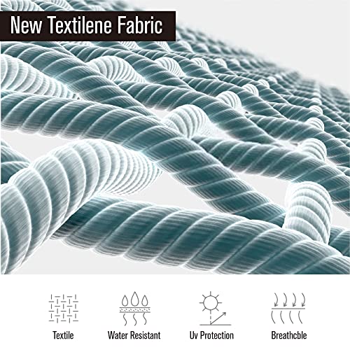 Mfstudio Cast Aluminum Frame Patio Sling Dining Swivel Chairs Set Of 4，Outdoor Textilene Furniture For Lawn Garden Backyard #TOP6