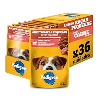 Pack Ração Úmida Pedigree Sachê Carne ao Molho para Cães Adultos de Raças Pequenas 100 g - 36 unidades