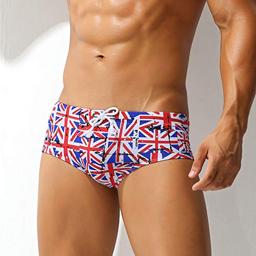Men's Hot Print Swimwear Bikini Swim Briefs Swimsuit Short3