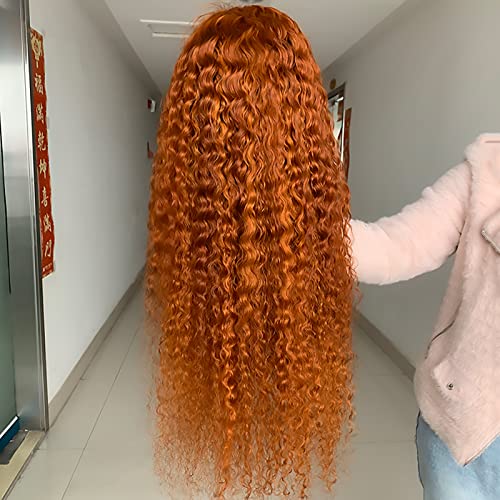 Ginger 13X6 Lace Front Human Hair Wig, Pre Plucked with Bleached Knots Glueless Lace for All Skins