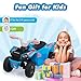 TOBBI 6V Ride On ATV with Trailer,4 Wheeler Electric Quad Vehicle for 3-6 Year,Electric Ride On Toy w/Music,Bluetooth,Safety Belt,Battery Powered 4-Wheeller Quad Car Toy