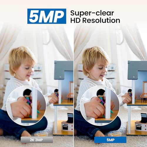 Image of Cinnado 2K Home Security Cameras Indoor with 2.4GHz Wi-Fi & Siren, D1 4Pack