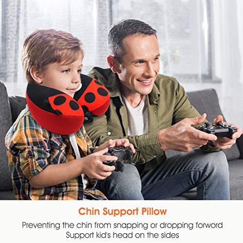 Coolbebe Kids Neck Travel Pillow, Remarkable Head Chin Neck Support U-Shaped Animal Pillows For Child, Toddlers – Relax And Sleep Soundly Anytime #TOP5