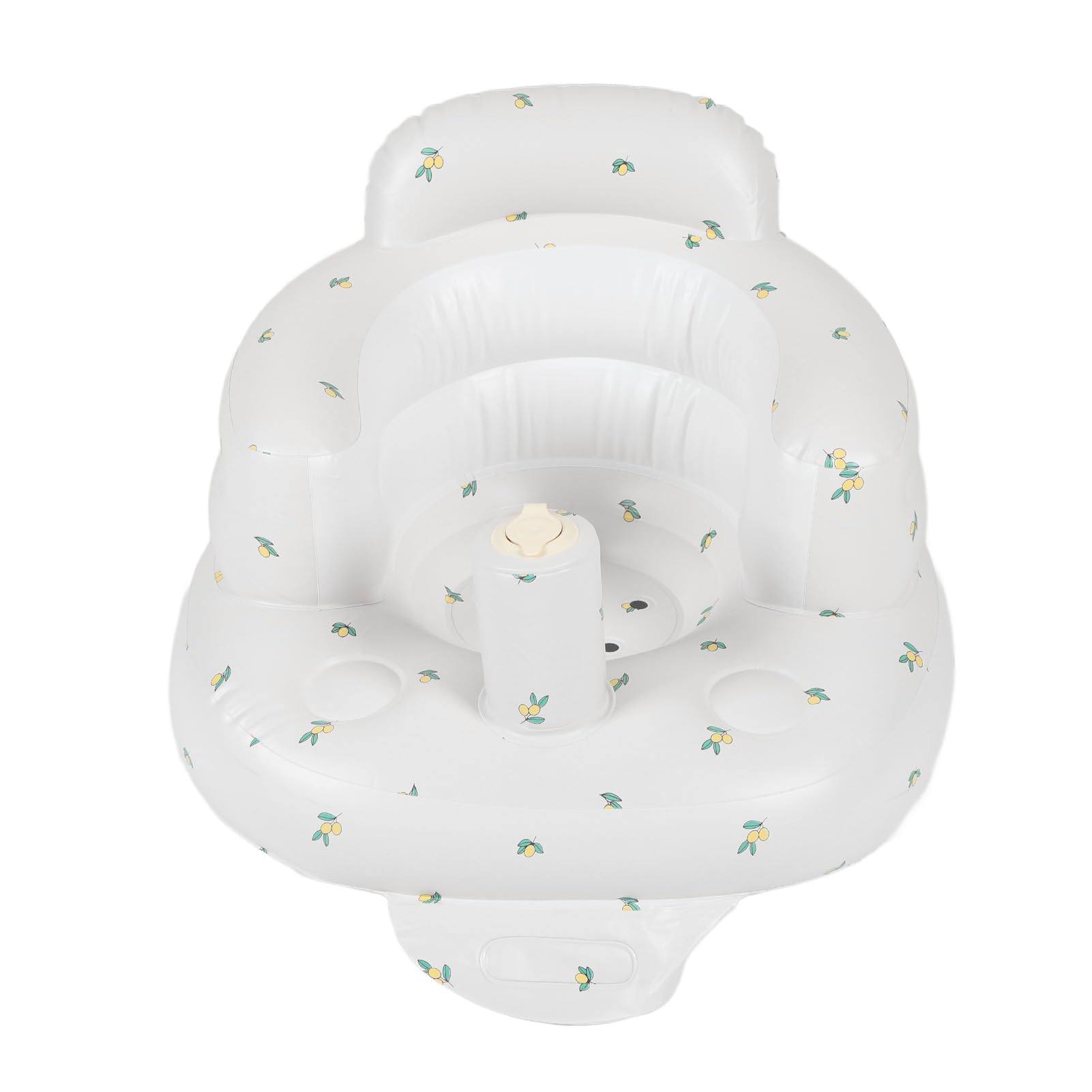 Baby Inflatable Seat PVC Cartoon Infant Support Inflatable Chair (Olive Leaf Base)