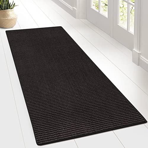 Floordirekt 100% Puro sisal | Alfombra de sisal en Varios tamaños, Negro, 80 x 150 cm