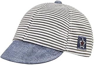 Newborn Baby Boys Girls Baseball Cap Adjustable Stripe Hat Pure Cotton Hat Sun Protection Summer Headwear Sun Hats for Kids 3-12 Months