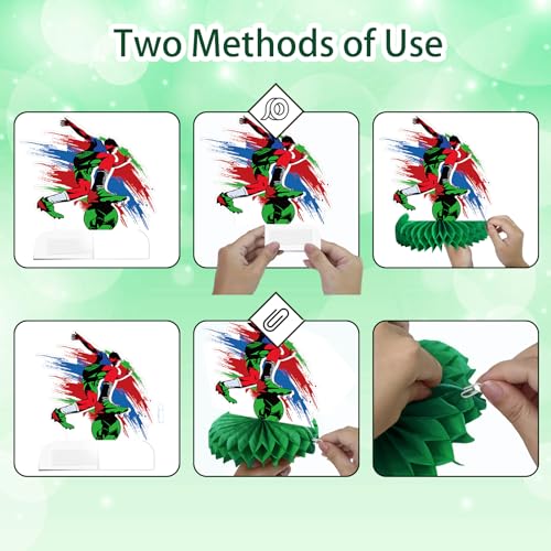 Image of 9pcs World Cup Soccer Decorations 2026, Soccer Sports Theme Honeycomb Centerpieces 3D Double Sided Table Decor Supplies for Football Sports Competition Party Decorations