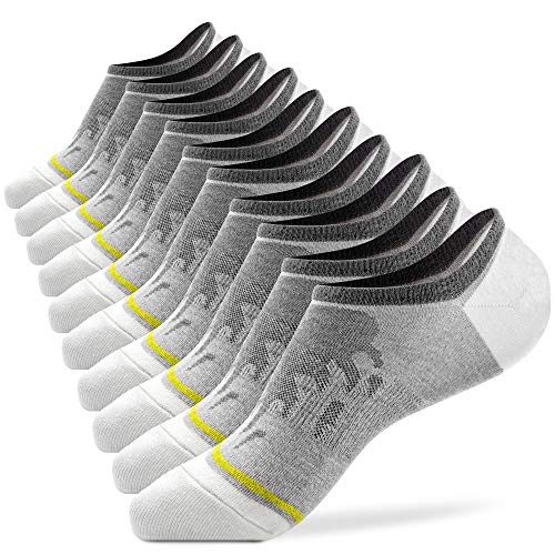 Image of Busy Socks Mens No Show Low Cut Socks Women's Invisible Liner Thin Socks with Non-Slip Heel Grips,Recycled Socks,1 /5 Pack