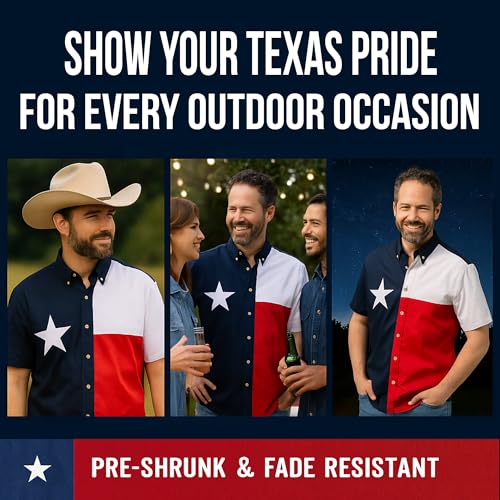 Texas Flag Short Sleeves Twill Shirt4