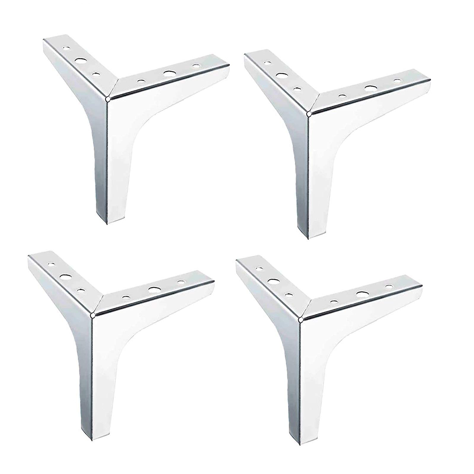 Italian Style Chrome Furniture Legs - 3.5 Inch Heavy Duty Set Of 2