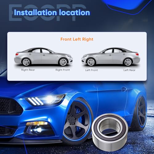 Image of ECCPP 2-Piece 510073 Front Wheel Hub Bearing for Honda Civic 2006-2020 | for Honda Fit 2013-2014 Pre-Greased Sealed