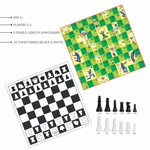 Image of Ankit Toys & Games 4 in1 Family Set Premium Multi Board Ideal for Kids and Adults - Classic Entertainment Game Perfect for Fun and Social Gatherings (Board Size 30 * 30 Cm)