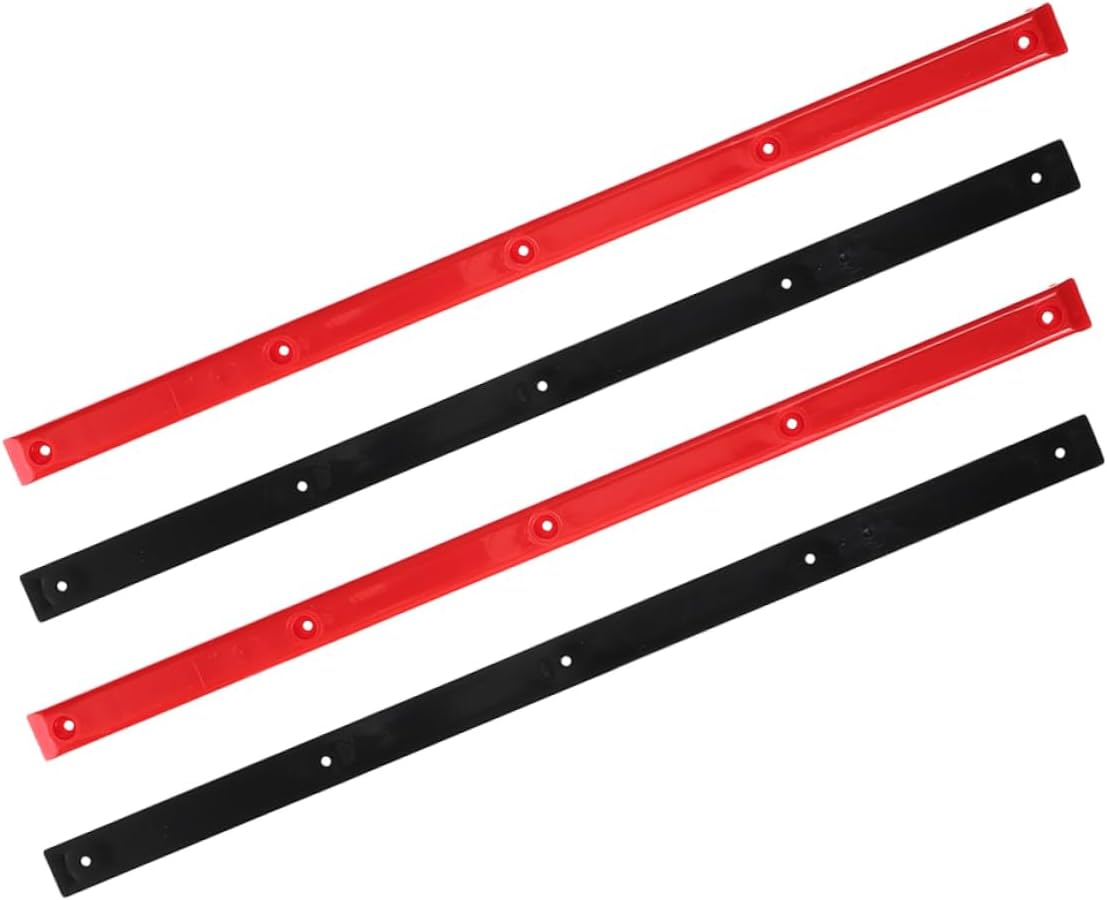 BESPORTBLE 4pcs Sturdy Anti-Collision Rib Bone Rails for Skateboards Wear-Resistant Professional Plastic Replacement Strips Suitable for Longboards and Skateboard Enthusiasts