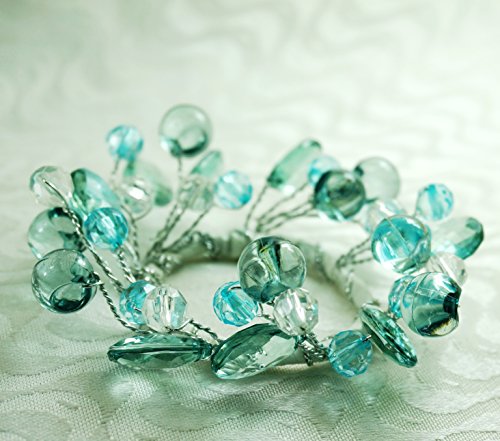 Qn15071501 Acrylic Beaded Napkin Ring,Wedding Napkin Ring,12 Pcs Set #TOP1
