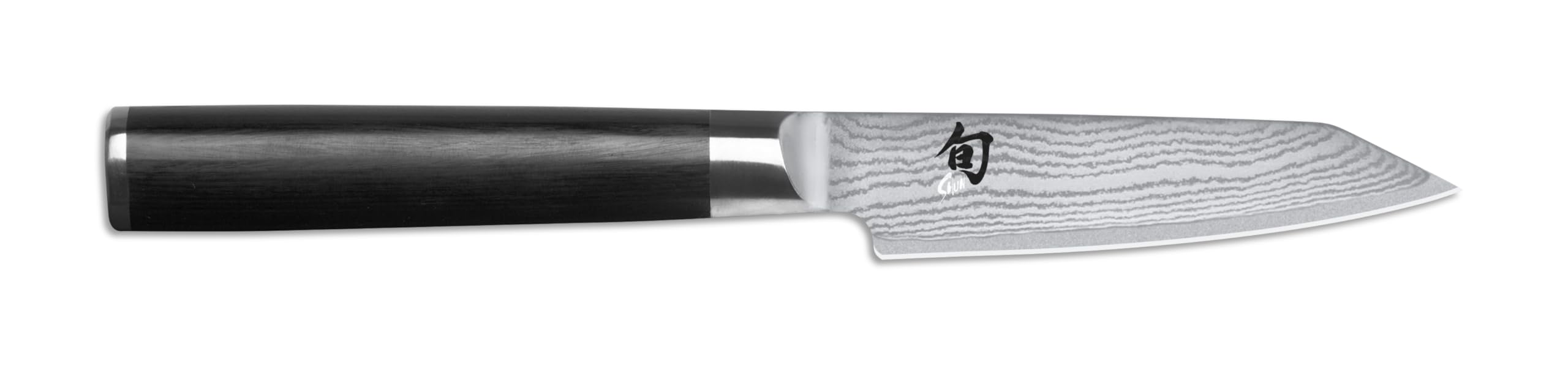 KAI Shun Classic Kiritsuke 9 cm - couteau damassé 32 couches noyau VG MAX - 61 (±1) HRC - manche en bois de pakka - Fabriqué au Japon - petit couteau de chef japonais, couteau de cuisine forgé"