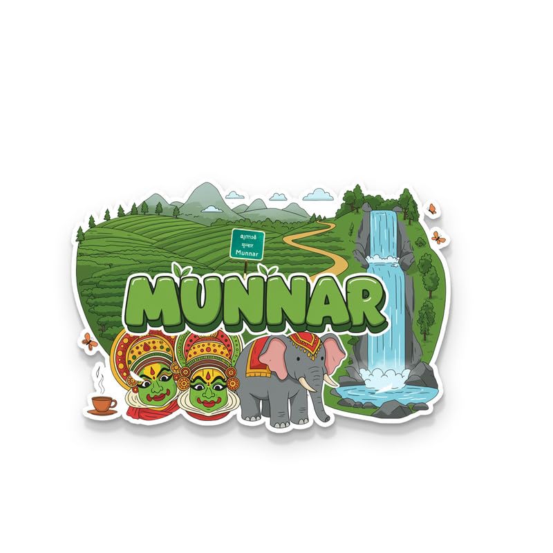 Image of Munnar Fridge Magnets, Glossy Finish, Stylish Magnet for Fridge, Wardrobe & Metal Surfaces