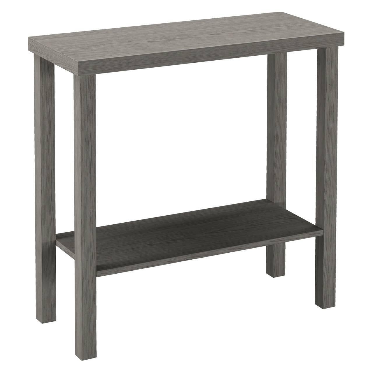 URBNLIVING 2-Tier Wooden Narrow Console Side Table, Entryway Hallway Furniture, Slim Storage & Display Table with Open Shelves, Sturdy Construction, Contemporary Finishes, Ideal for Home and Office
